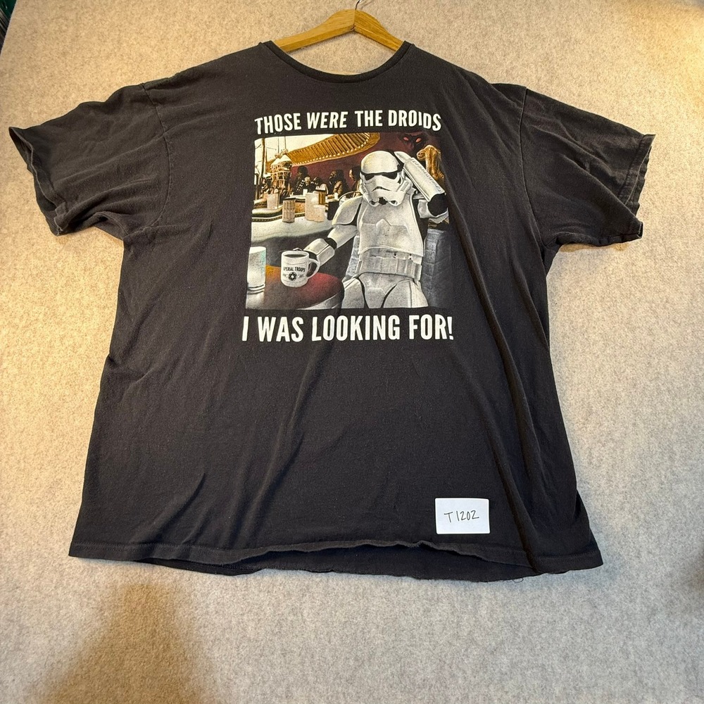 Star Wars Stormtrooper Droids I Was Looking For Graphic T-Shirt Black Mens 2XL